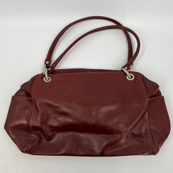 Saki Red Zip Faux Leather Shoulder Bag | Classic Style - Picture 5 of 12